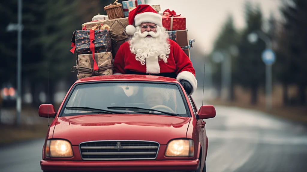 Santa_claus_riding_a_car_with_all_his_presents