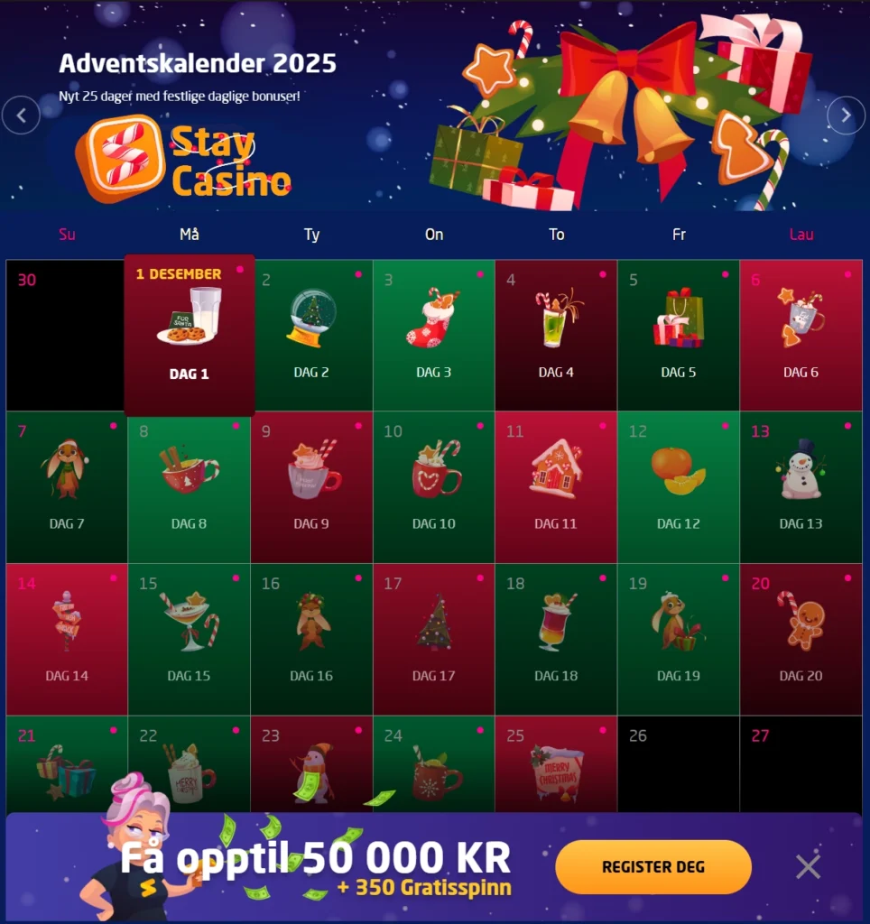 StayCasino Julekalender 2025