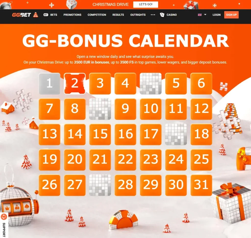 GGBET Casino Adventskalender 2025